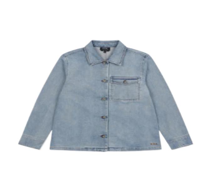 Janis Pocket Denim Jacket - Washed Blue