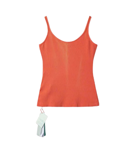 Rounder Sleeveless T-Shirt - Coral Red