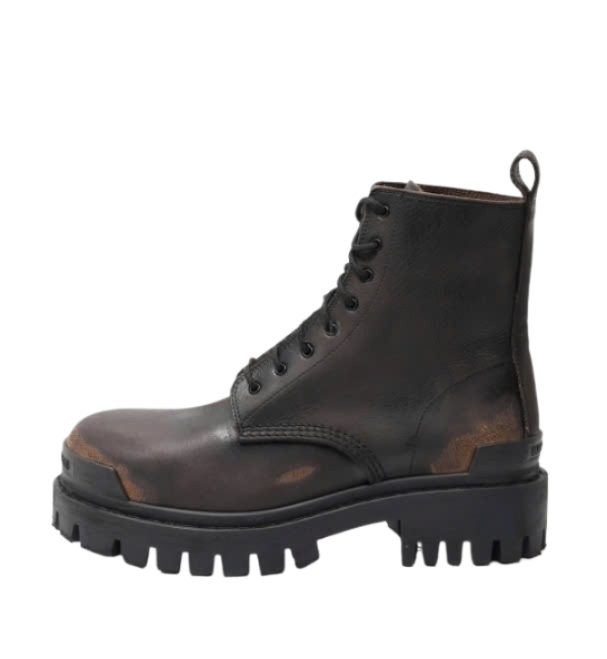 Strike Vintage Leather Lace-Up Boots