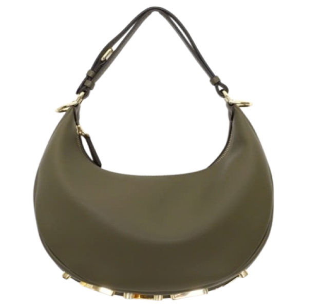 Fendigraphy small leather hobo bag