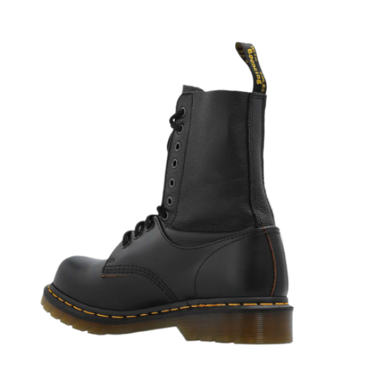 DR. MARTENS LOGO LEATHER LACE-UP BOOTS