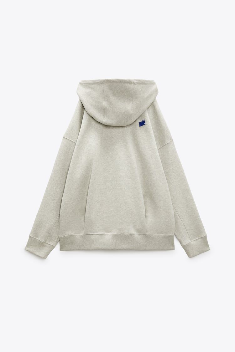 Ader Error x Zara Embroidery Hooded Sweatshirt Gray