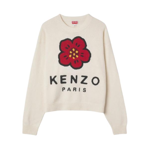 Bokeh Flower Knit - White 