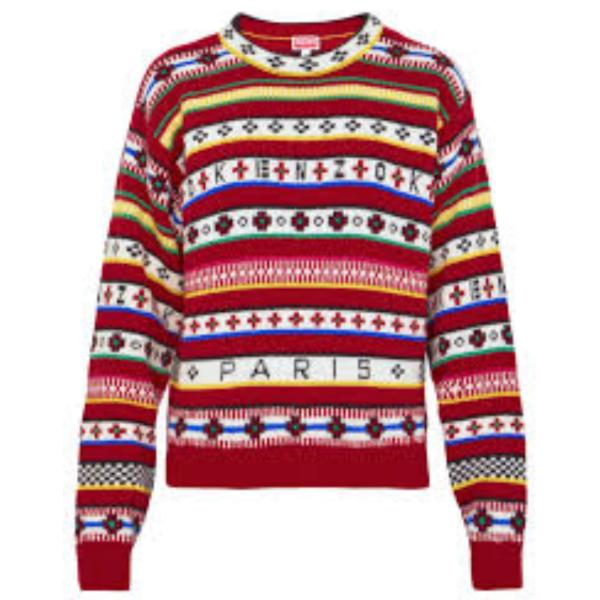 Fair Isle Knit - Medium Red