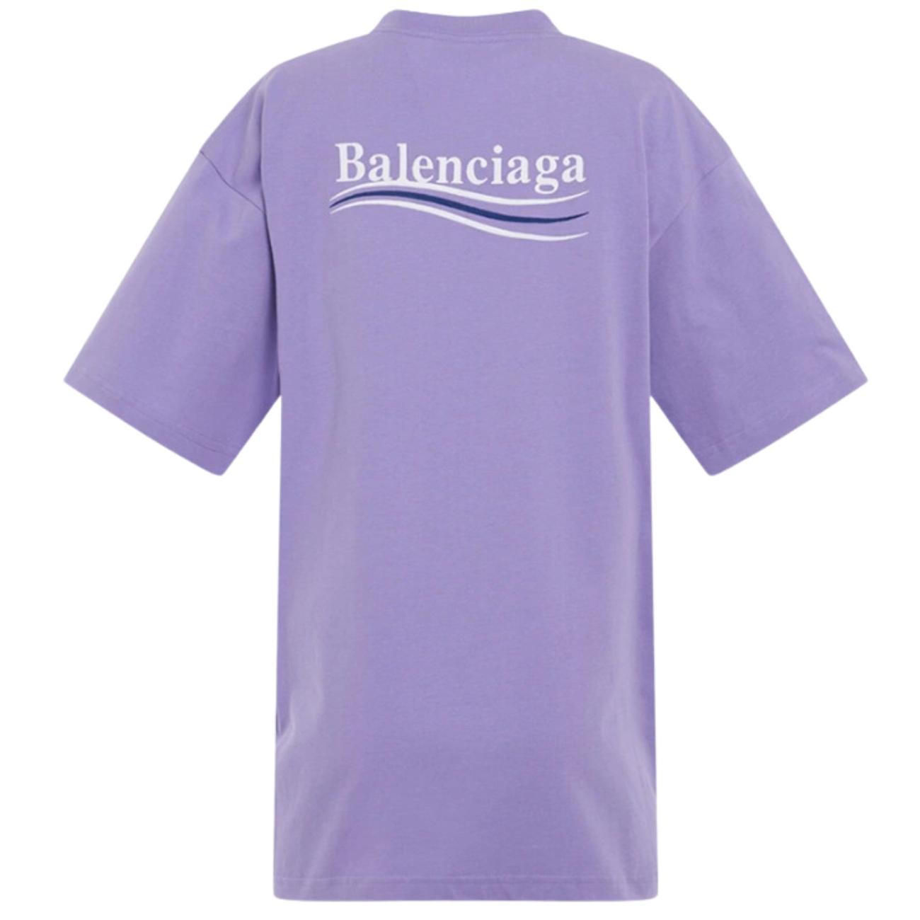 Balenciaga Political Campaign Oversized T-Shirt Light Purple