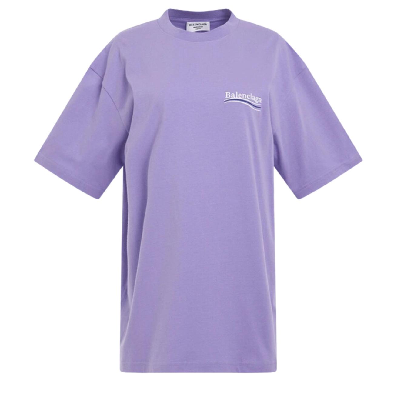 Balenciaga Political Campaign Oversized T-Shirt Light Purple