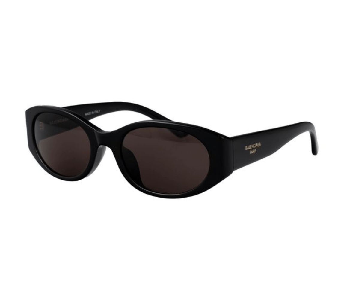 Logo Temple Oval Frame Sunglasses