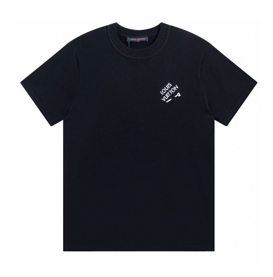 LV Signature Short-Sleeved T-Shirt Black