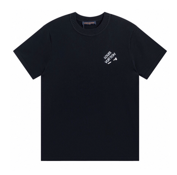 LV Signature Short-Sleeved T-Shirt Black