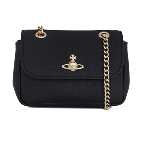 24FW Black Saffiano Small Chain Pulse Bag 