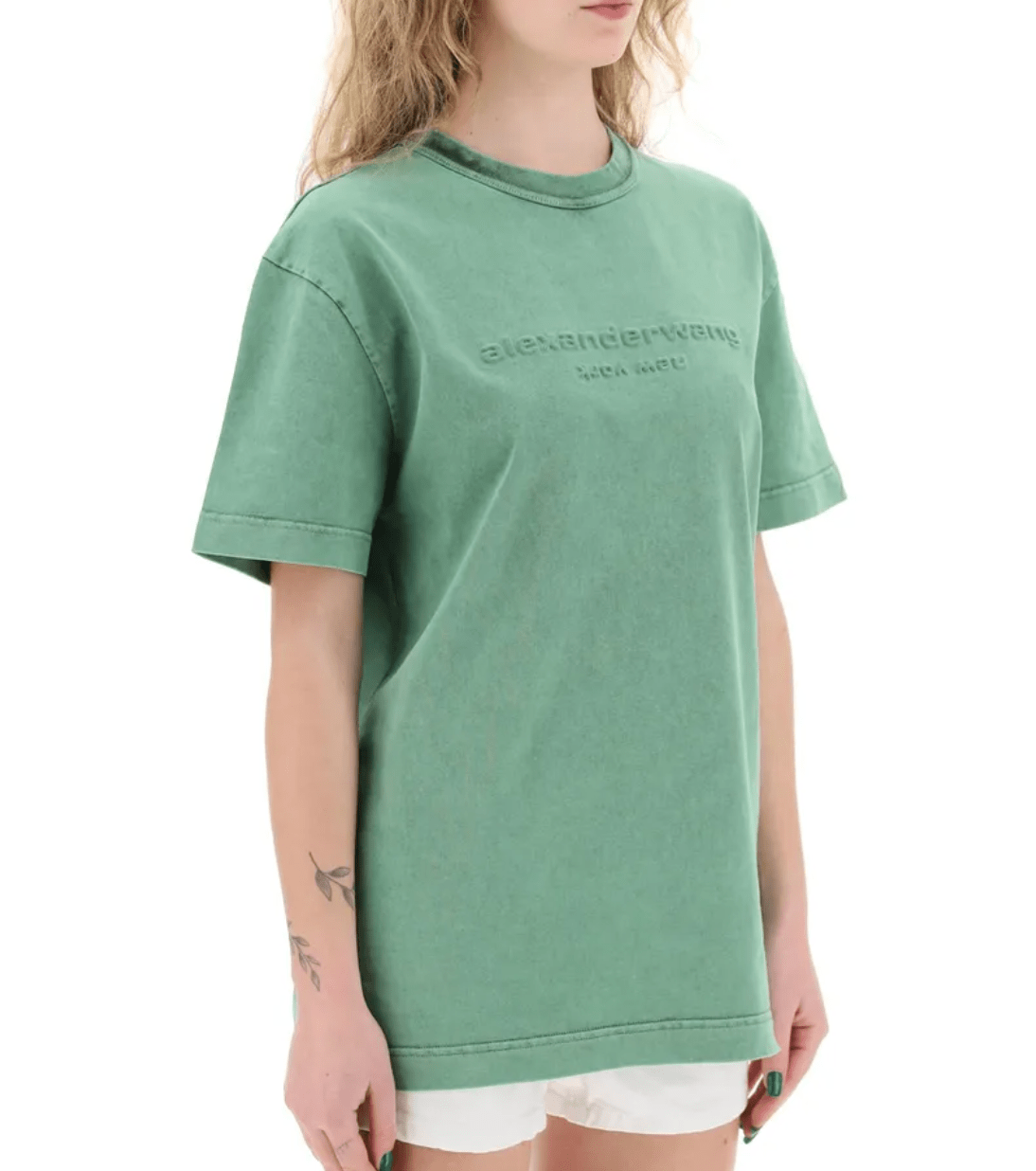 Alexander wang raised logo t-shirt with emb 