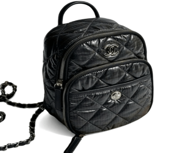 Chanel Backpack Black Nylon