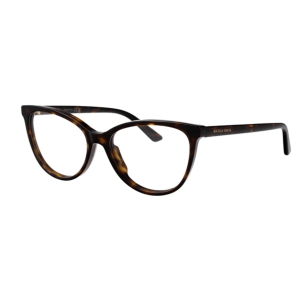 Logo Temple Oval Frame Havana Glasses