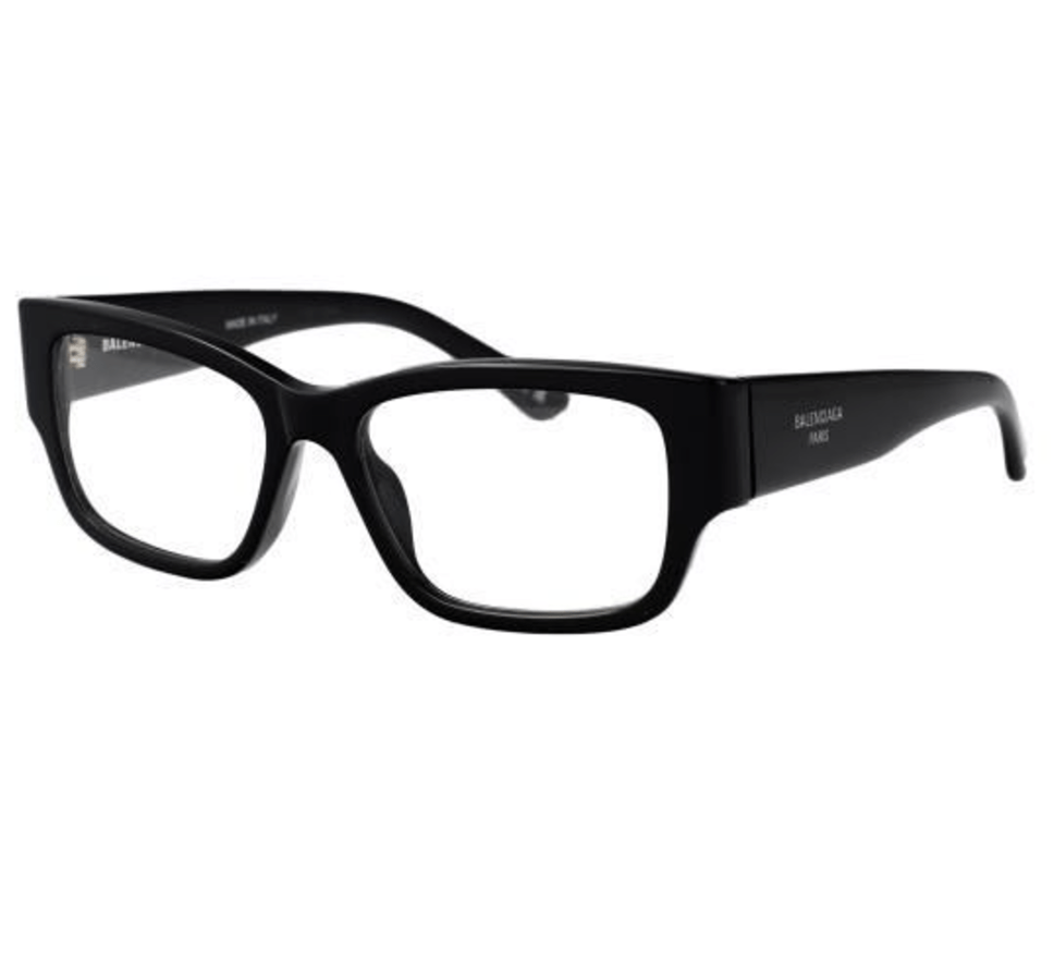 BALENCIAGA Logo Temple Square Frame Glasses