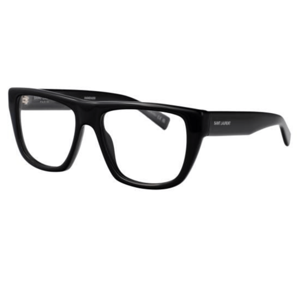 YSL Logo Temple Square Frame Glasses