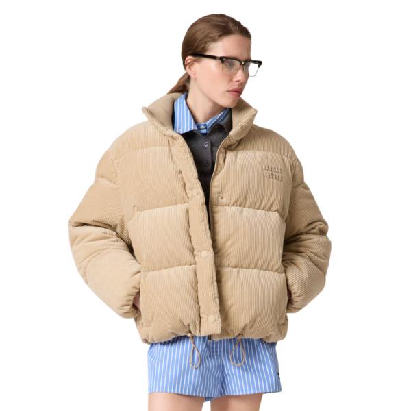 Medium-weight corduroy down jacket