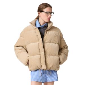 Medium-weight corduroy down jacket