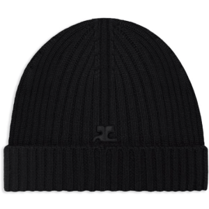 RIBBED WOOL HAT BLACK