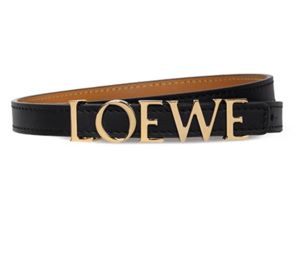 24FW Black Logo Belt 