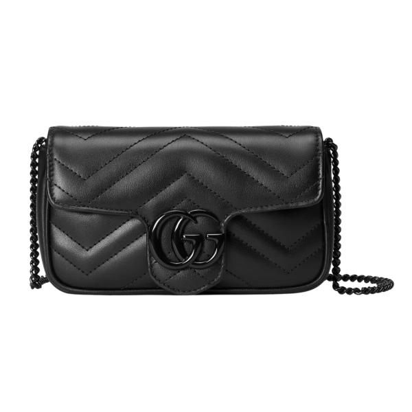 Gucci GG Marmont Super Mini Bag Black Leather