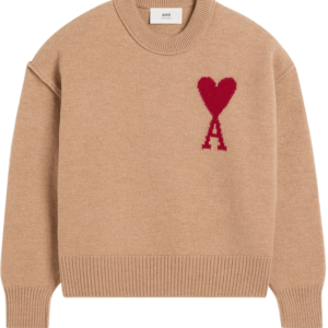 Heart Logo Jacquard Wool Knit