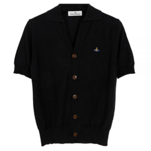 Polo Cardigan - Black