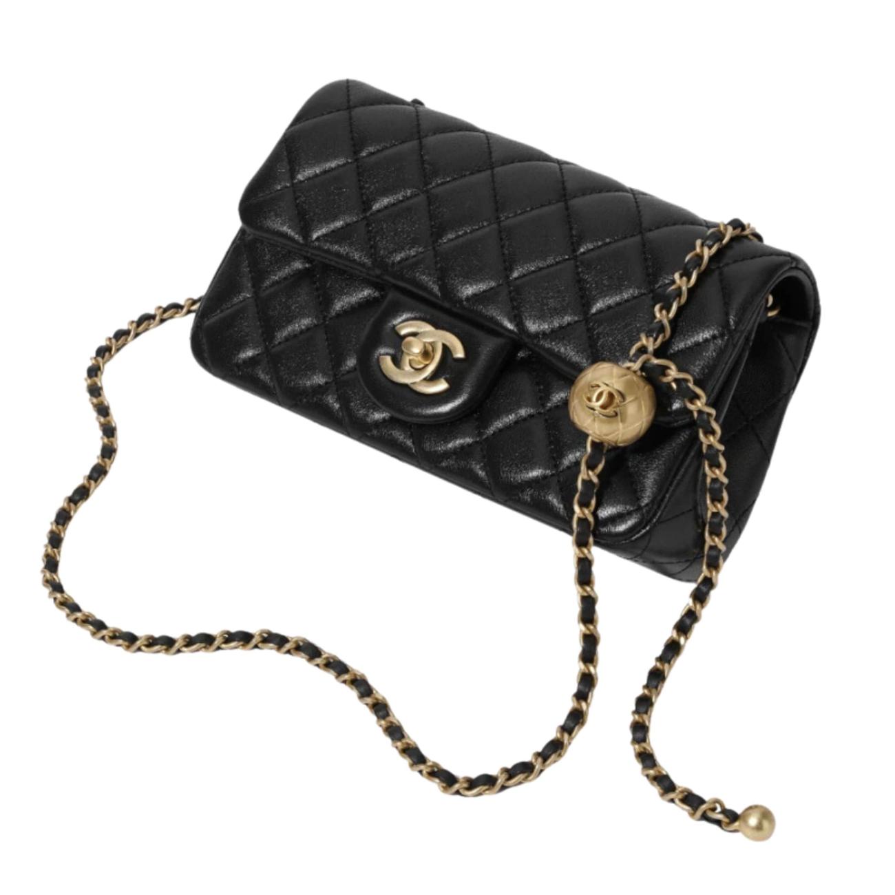 Chanel Flap Bag - Gold Black