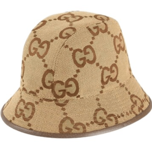 Gucci Jumbo GG Canvas Bucket Hat Camel Ebony