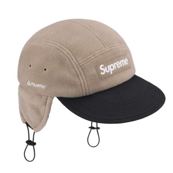 Supreme Polartec Earflap Camp Cap Taupe - 24FW