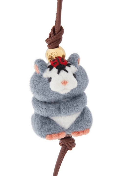 Hamster Felt Leather Charm