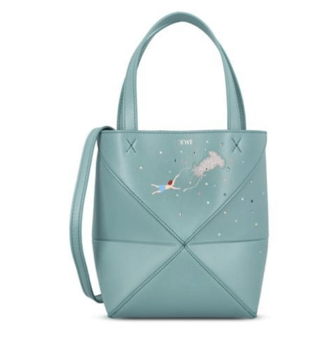 Puzzle Fold Mini Leather Tote Bag