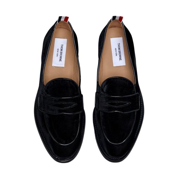 Velvet flexible penny loafers