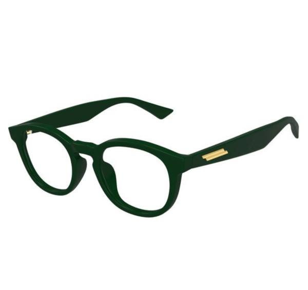 Logo Temple Oval Frame Glasses