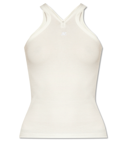 Re-edition zipper cotton tank top