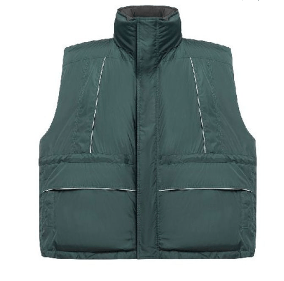 Oversized high neck padded vest