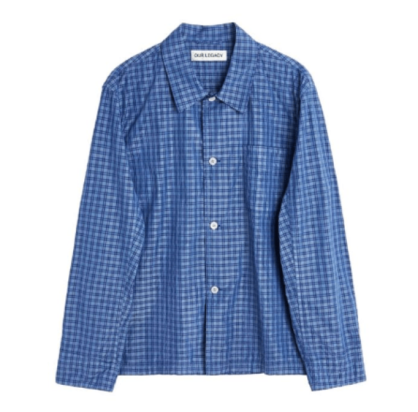 Check pattern cotton shirt