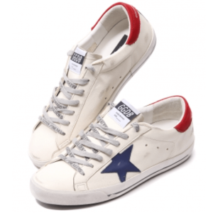 GOLDEN GOOSE WHITE LEATHER SUPER-STAR SNEAKER