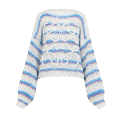 Anagram Stripe Mohair Blend Knit