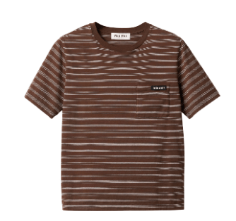 Jersey T-shirt  Cocoa Brown/White