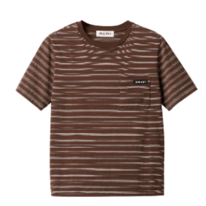 Jersey T-shirt  Cocoa Brown/White