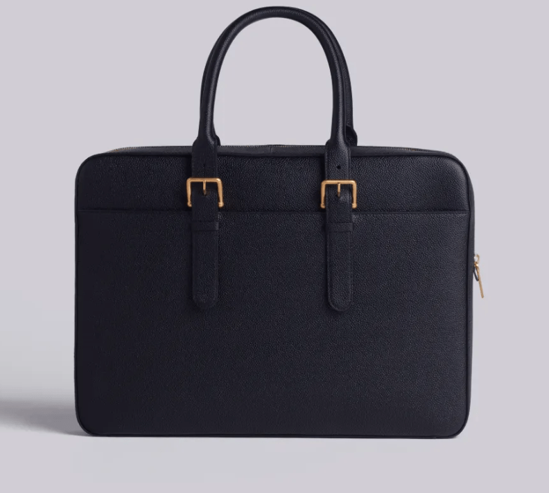 pebbled-leather briefcase