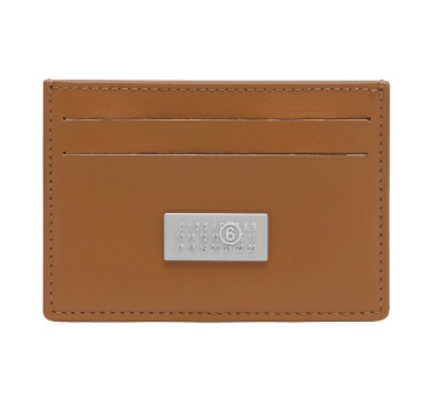 MM6 Maison Margiela Tan Leather Card Holder