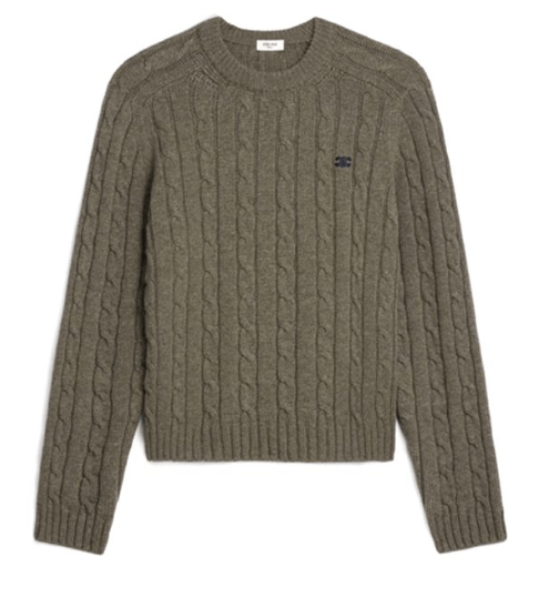 Triophee logo embroidered cashmere knit