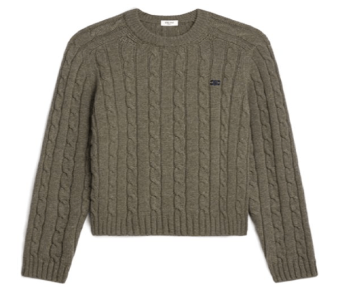 Triophee logo embroidered cashmere knit