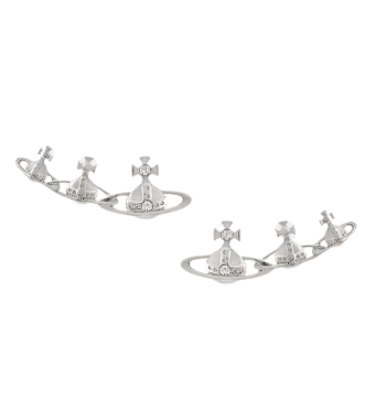 CANDY logo silver earrings