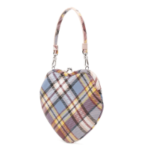 ORB Logo Plaque Check Pattern Heart Tote Bag