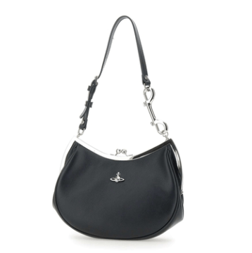 ORB Logo Leather Shoulder Bag