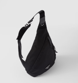 Re-Nylon and leather backpack