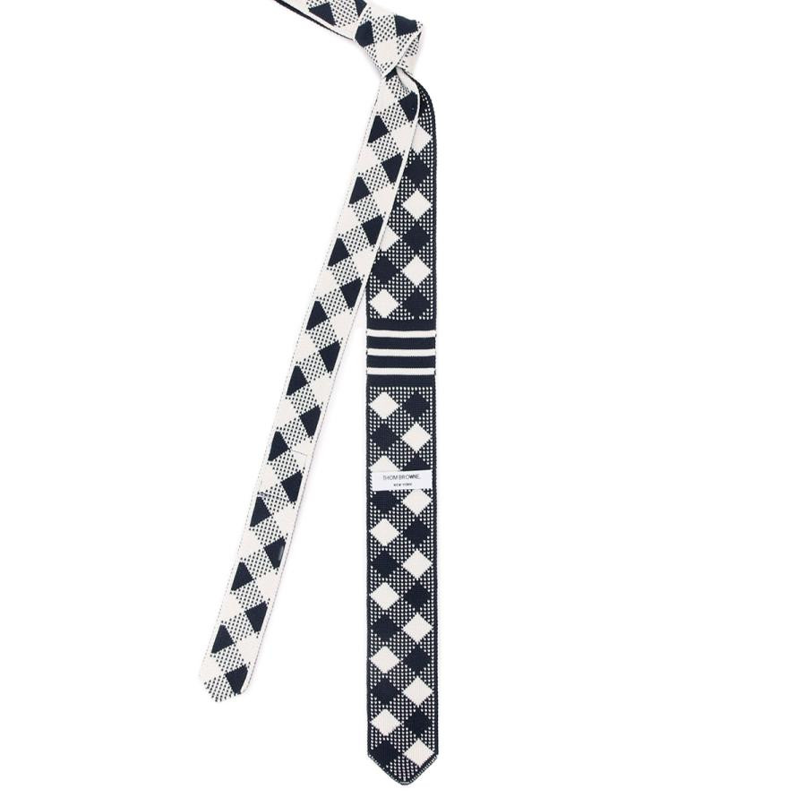 BAR & GINGHAM CHECK Tie - Blue