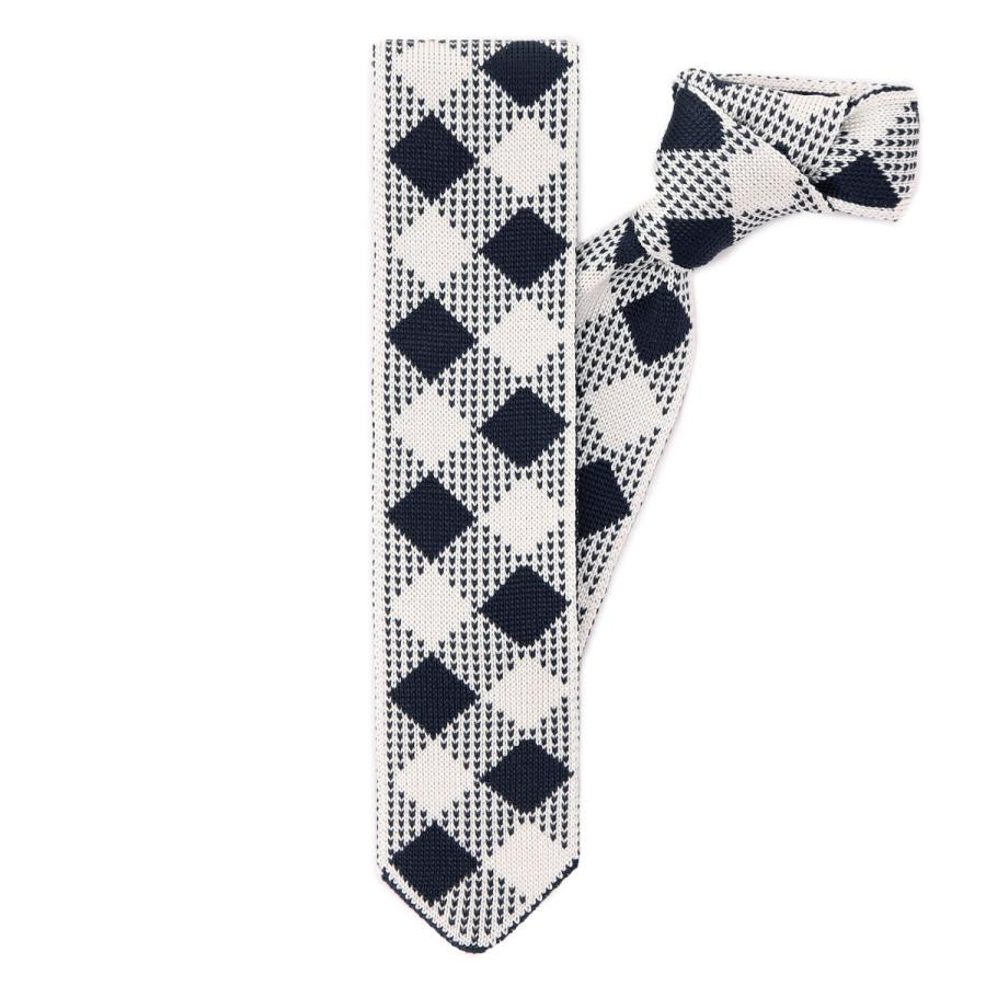 BAR & GINGHAM CHECK Tie - Blue